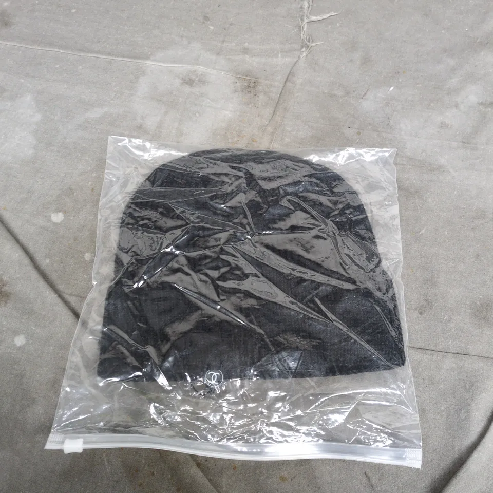CHANEL BLACK KNIT BEANIE HAT – LOGO KNITWEAR (SEALED BAG)