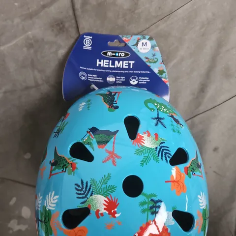 Children's Blue Dinosaur-Print Helmet, Size M