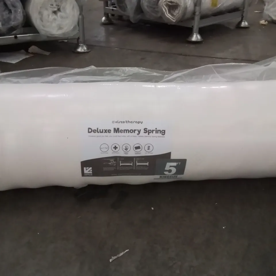 QUALITY BAGGED AND ROLLED DELUXE MEMORY SPRING KINGSIZE MATTRESS