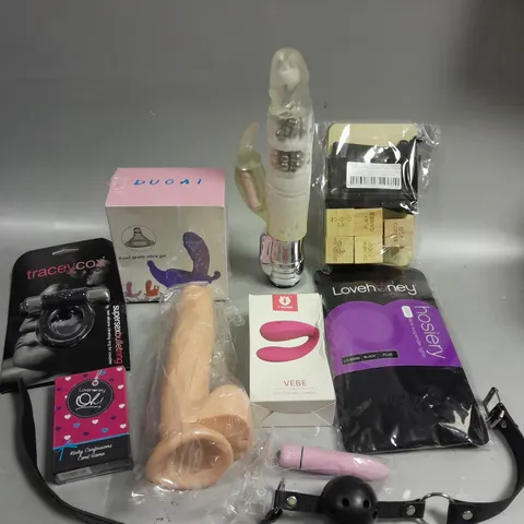 APPROXIMATELY 20 ASSORTED ADULT TOYS & ACCESSORIES