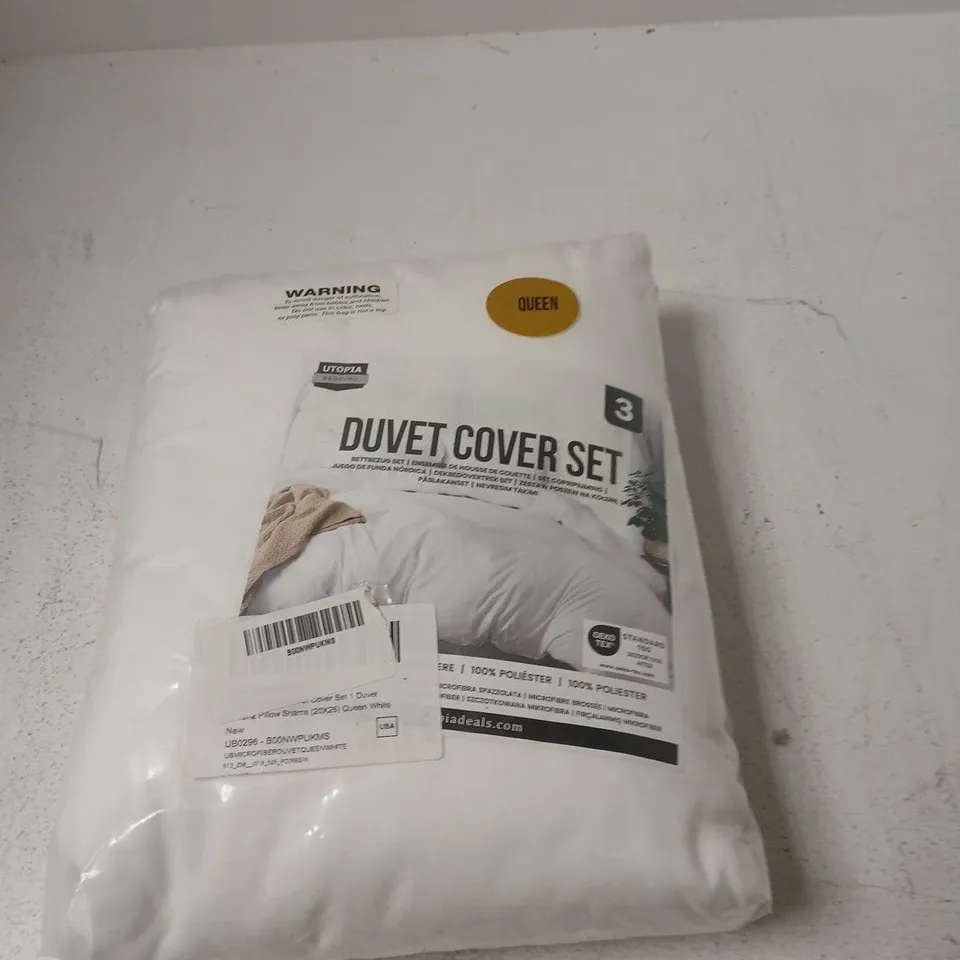 DUVET COVER SET – QUEEN SIZE, 3-PIECE, 100% POLYESTER