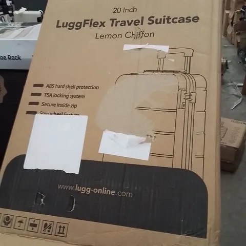 BOXED LUGG 20INCH LUGGFLEX TRAVEL SUITCASE LEMON CHIFFON 