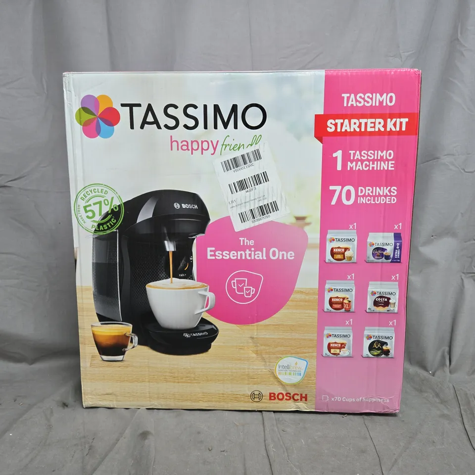 BOXED TASSIMO BY BOSCH HAPPY FRIENDLY POD COFFEE MACHINE