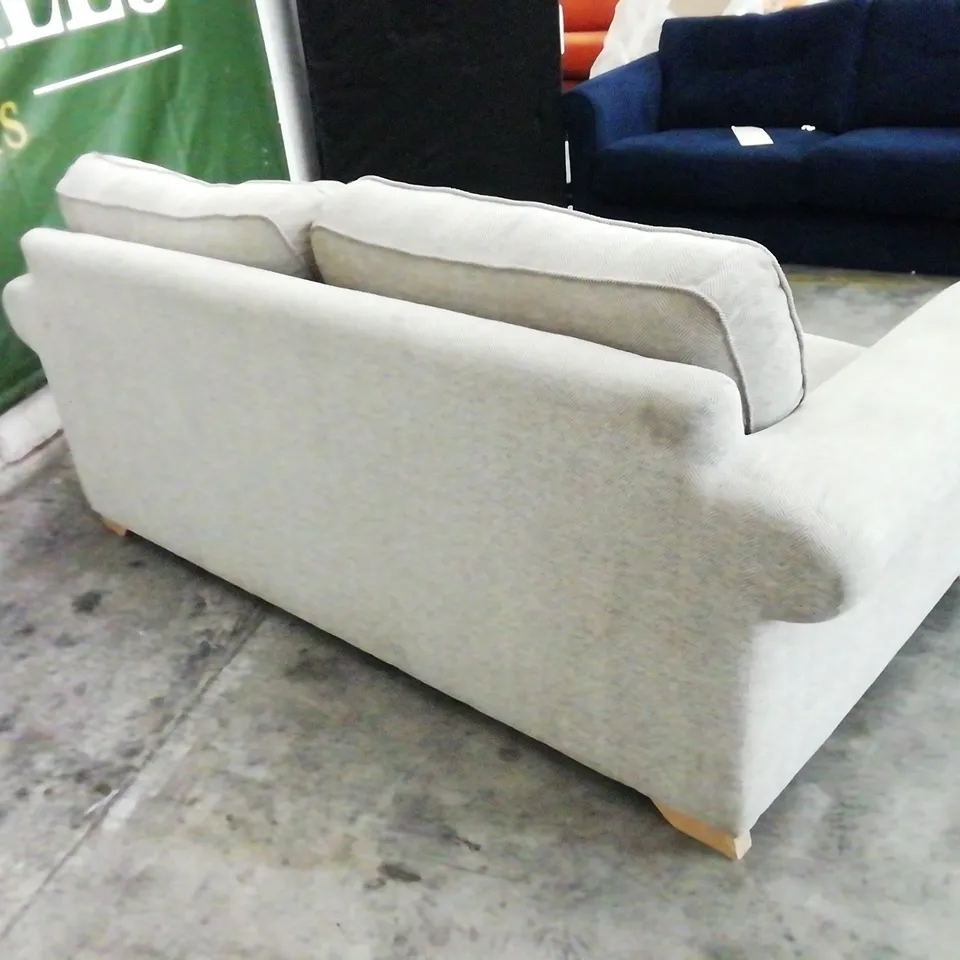 DESIGNER SOFOLOGY ASHFORD BEIGE FABRIC TWO SEATER SOFA 