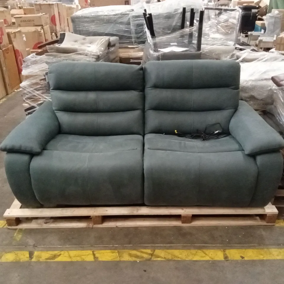 QUALITY DESIGNER ITALIAN MADE ALBA 3 SEATER LEATHER, LARGE LUMBAR ELECTRIC RECLINER SOFA