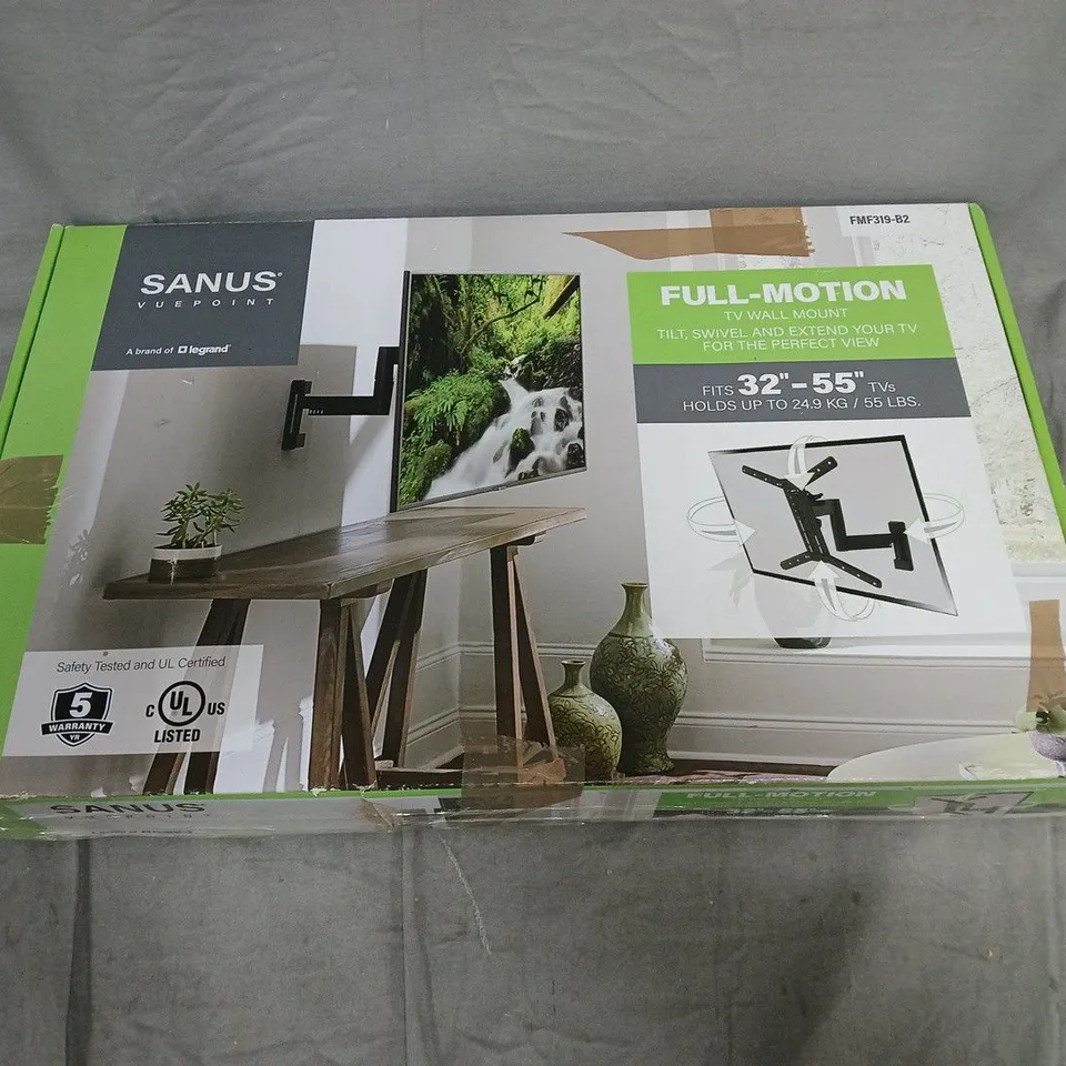 SANUS FMF319-B2 FULL-MOTION TV WALL MOUNT (32–55 INCH)