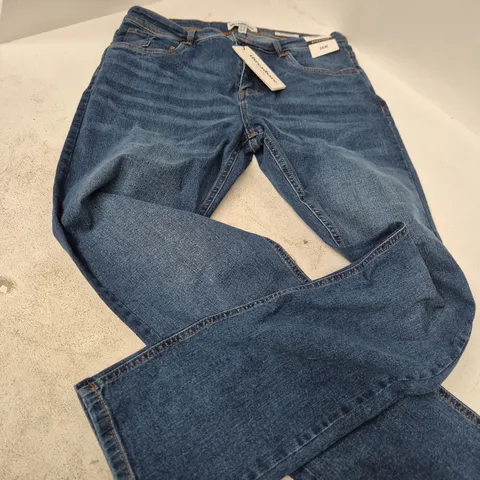 THREADBARE DENIM MEN'S JEANS β CANTERBURY STRAIGHT FIT, MID WASH, UK 36