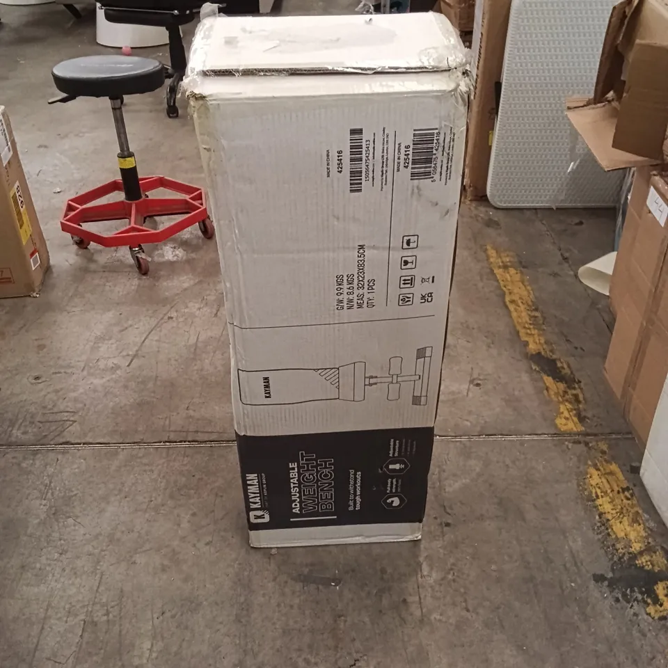 BOXED KEPLIN KAYMAN ADJUSTABLE WEIGHT BENCH 