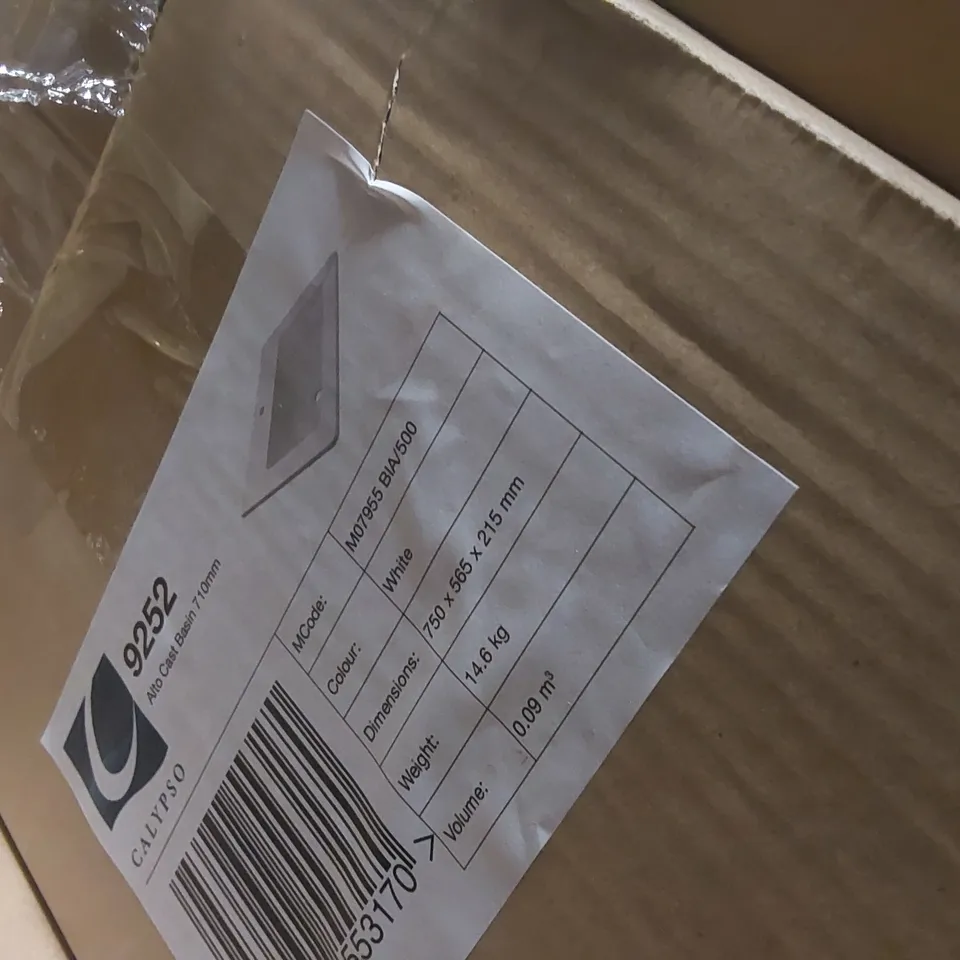 PALLET CONTAINING VERY LARGE QUANTITY OF CALYPSO BASINS AND OTHER ASSORTED BATHROOM FURNITURE PARTS