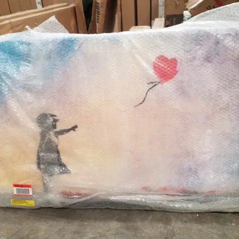 LOVE HEART BALLOON SUNSET BY BANKSY  - WRAPPED CANVAS PRINT