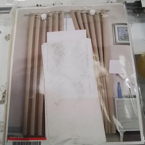 BAGGED 100% SYNTHETIC BLACKOUT ROOM DARKENING THERMAL CURTAINS