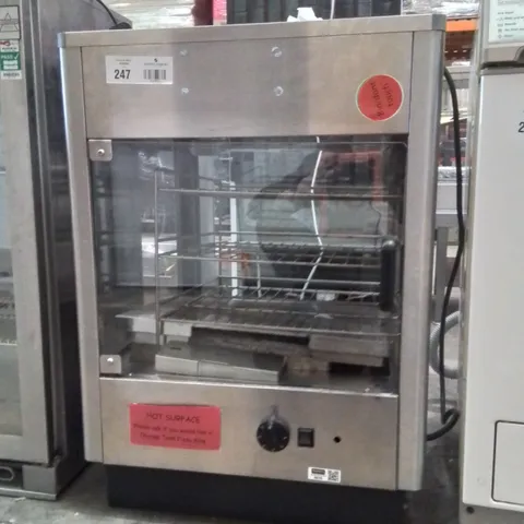 UM50 SEAL UPRIGHT COUNTER-TOP HEATED MERCHANDISER WITH A ROTATING RACK