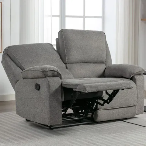 BOXED SYDNEY LATCH RECLINER 2 SEATER SOFA -GREY-
