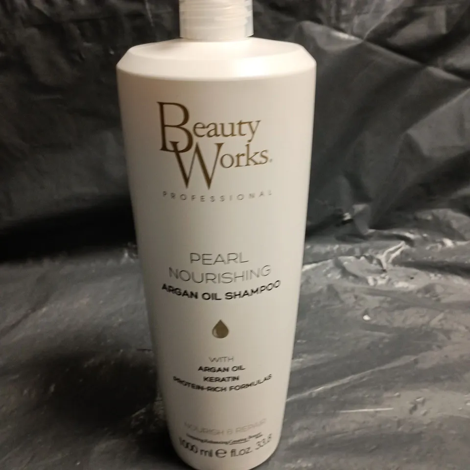 BEAUTY WORKS PEARL NOURISHING ARGAN OIL SHAMPOO – 1L (PROFESSIONAL)