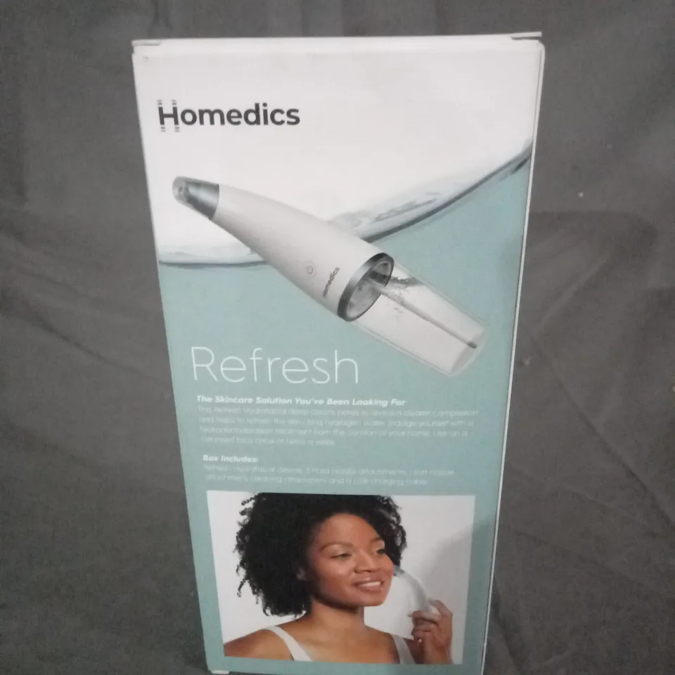 BOXED HOMEDICS REFRESH HYDRAFACIAL CLEANSING TOOLS