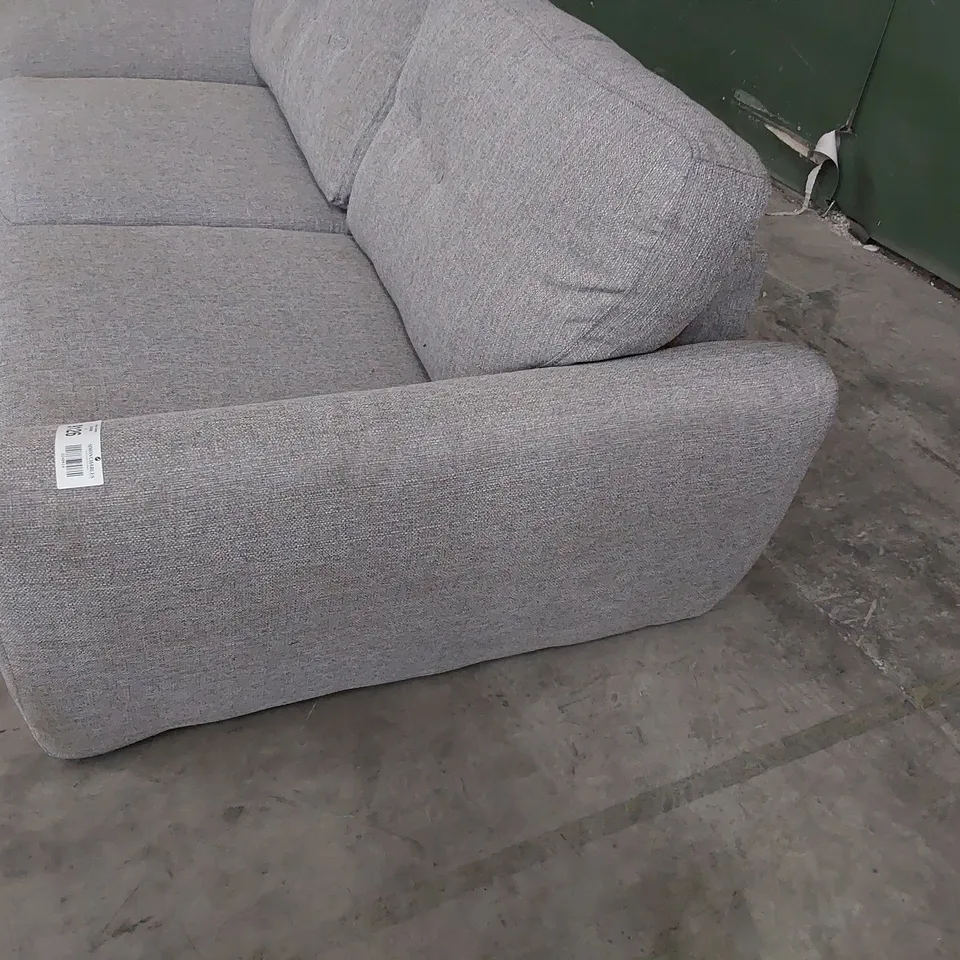 DESIGNER THREE SEATER SOFA GREY FABRIC 