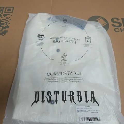 DISTURBIA BELLE PLEATED LACE WHITE SHIRT – UK 14