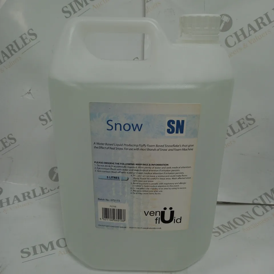 BOX OF 4 SN LIQUID SNOW BOTTLES 5L