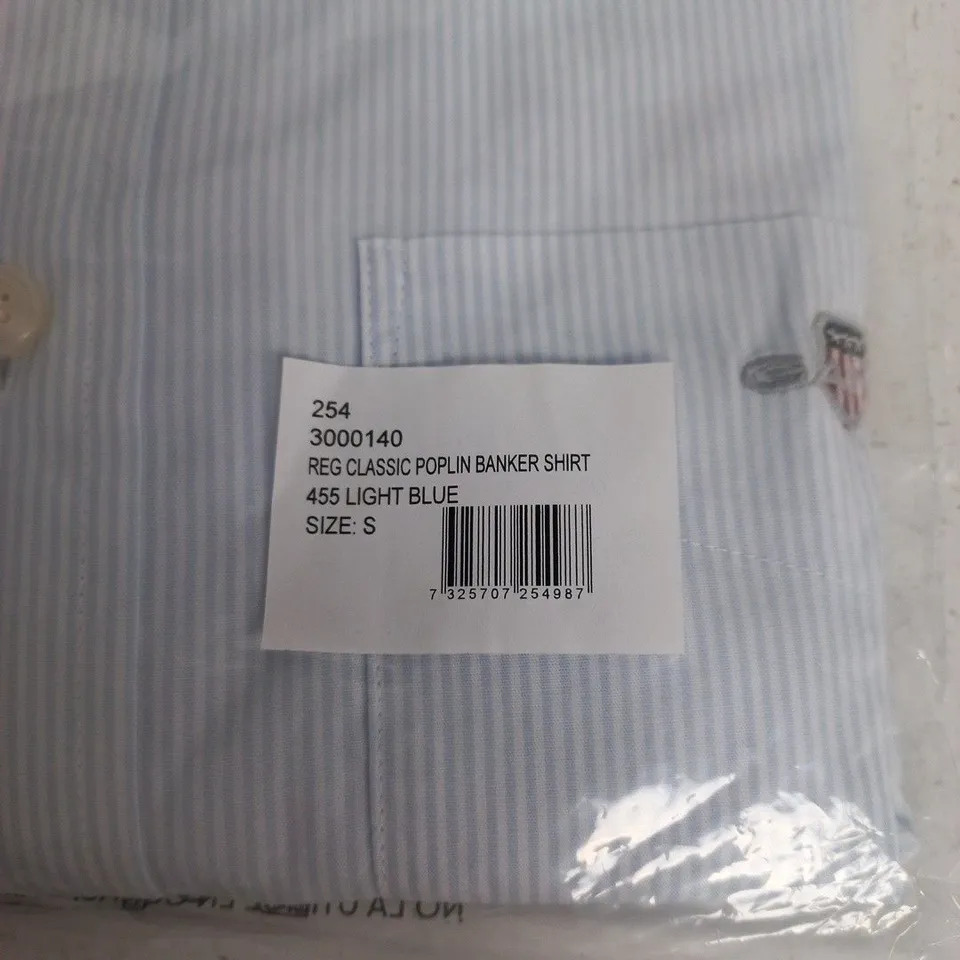 GANT CLASSIC POPLIN BANKER SHIRT - LIGHT BLUE, SIZE S (MEN'S)