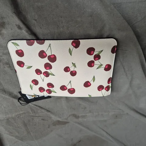 RIVER ISLAND CHERRY PRINT WALLET / CLUTCH – CREAM