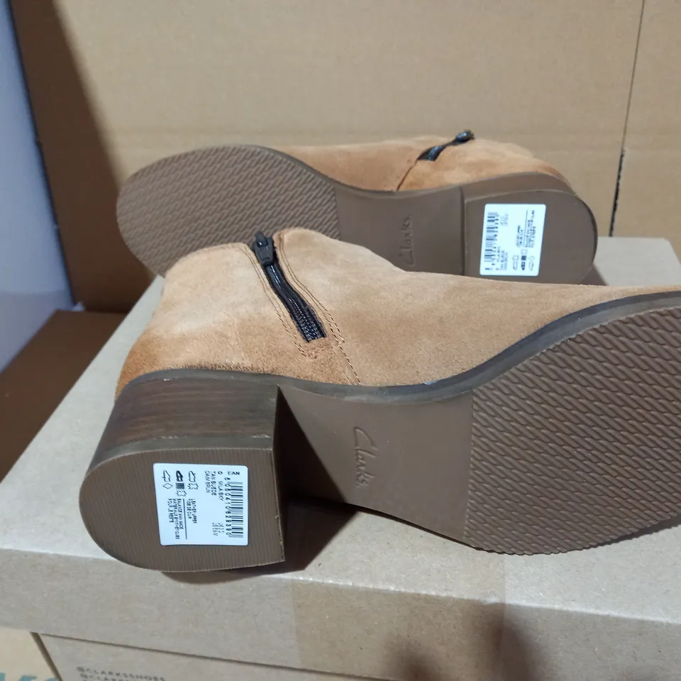 CLARKS MILA SKY - TAN SUEDE - UK 3