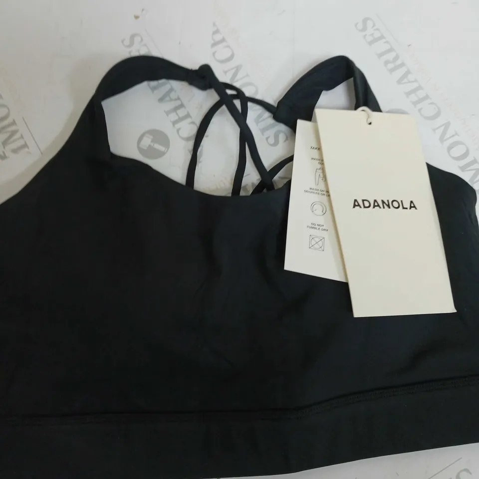 ADANOLA ULTIMATE CROSS BLACK BRA - SIZE MEDIUM
