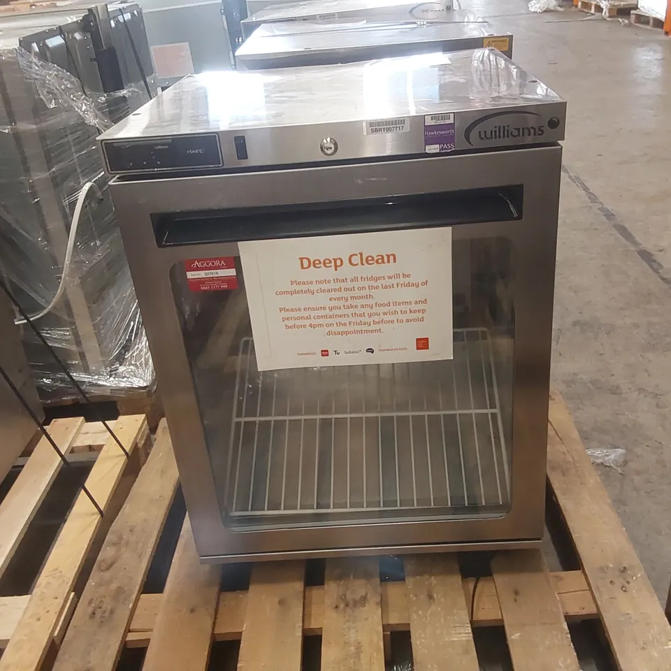 WILLIAMS HA135SA R290 R1 SINGLE DOOR UNDERCOUNTER FRIDGE