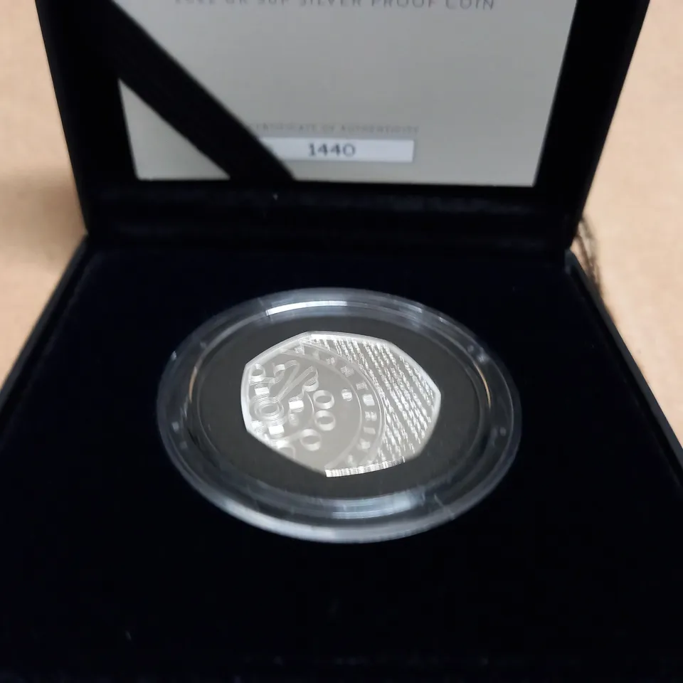 BOXED THE ROYAL MINT ALAN TURING 2022 UK 50P SILVER PROOF COIN