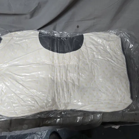 BABY HEAD/NECK SUPPORT CUSHION – WHITE PATTERNED PAD, SEALED IN PLASTIC