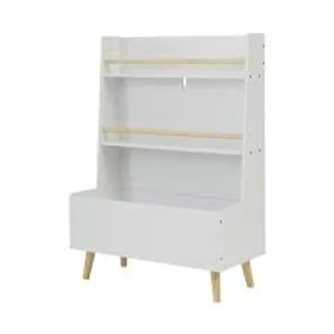 BOXED LIBERTY HOUSE TOYS KIDS BOOKCASE AND TOY STORAGE CABINET - WHITE (1 BOX)