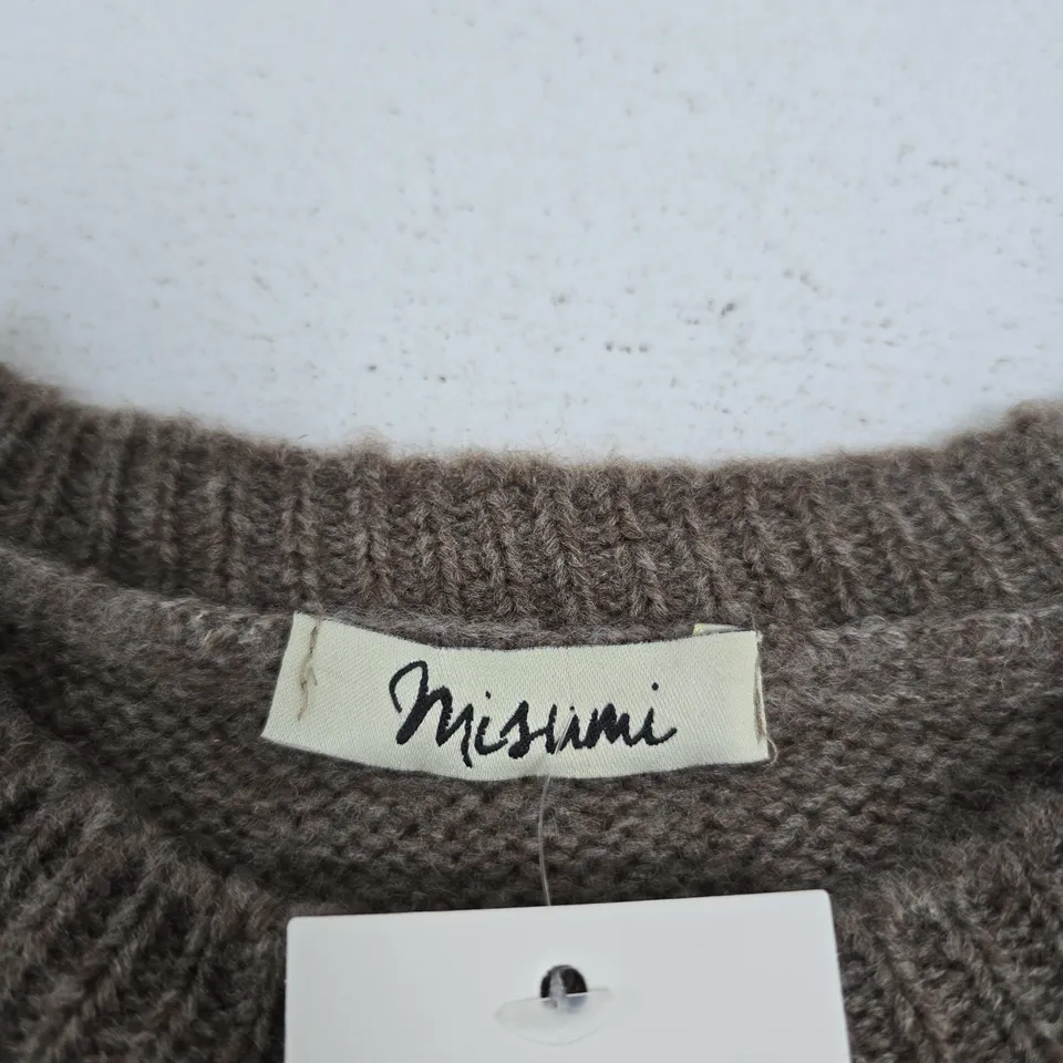 MISUMI KNIT SWEATER WITH ARGYLE PATTERN – ONE SIZE