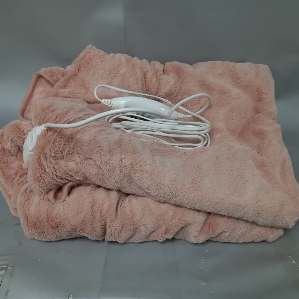 COZEE HOME VELVETSOFT HEATED THROW IN PINK