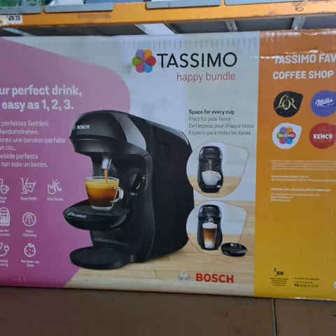 BOXED TASSIMO HAPPY POD COFFEE MACHINE