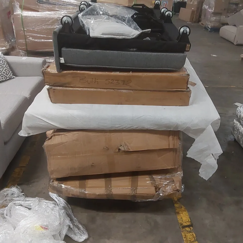 PALLET CONTAINING A LARGE QUANTITY OF ASSORTED FURNITURE PARTS ECT