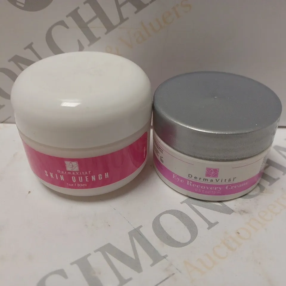 BOX OF APPROXIMATELY 20 TUBS OF DERMAVITAL SKIN QUENCH AND EYE RECOVERY CREAM