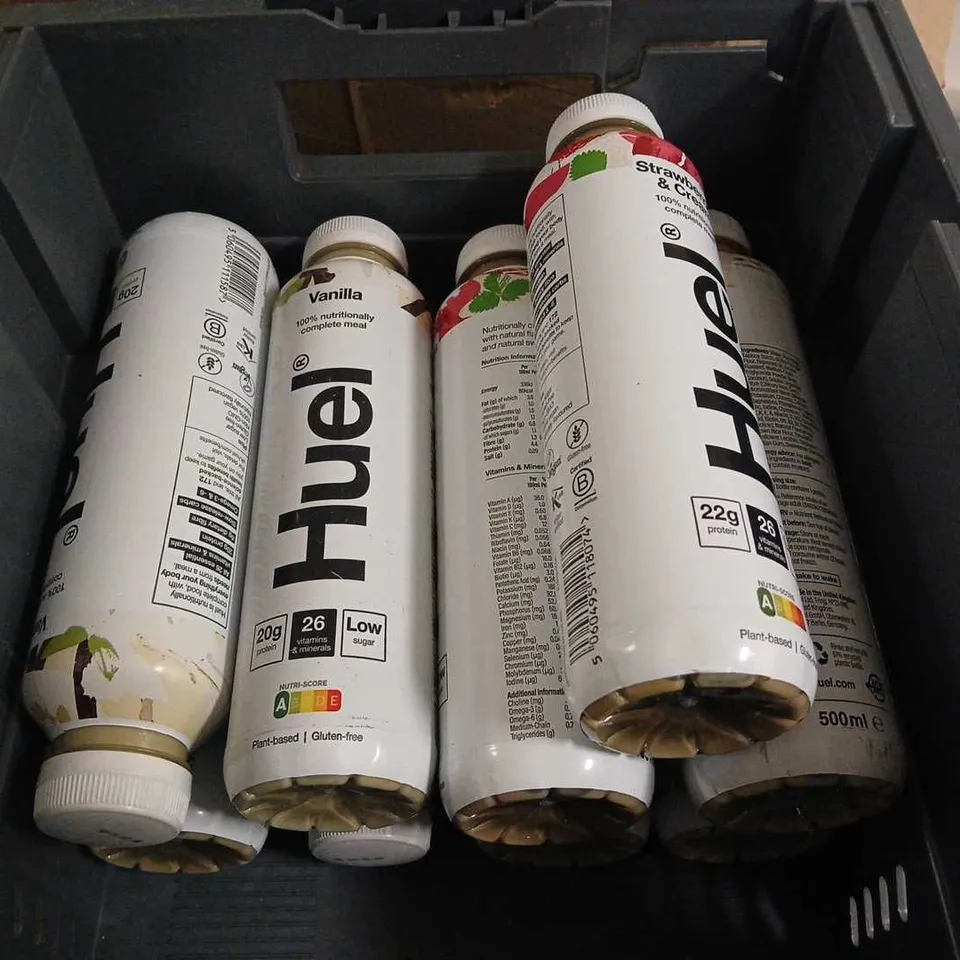 LOT OF 15 ASSORTED 500ML BOTTLES OF HUEL NUTRITION DRINK