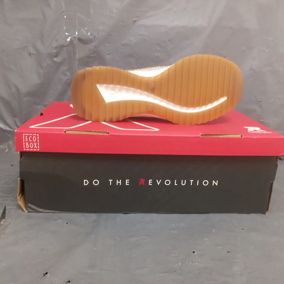 RIEKER SPARKLY TRAINERS ROSE GOLD SIZE 3.5