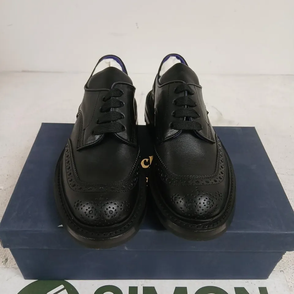 BURBERRY X TRICKER'S DERBY SHOES – BLACK LEATHER, UK 4