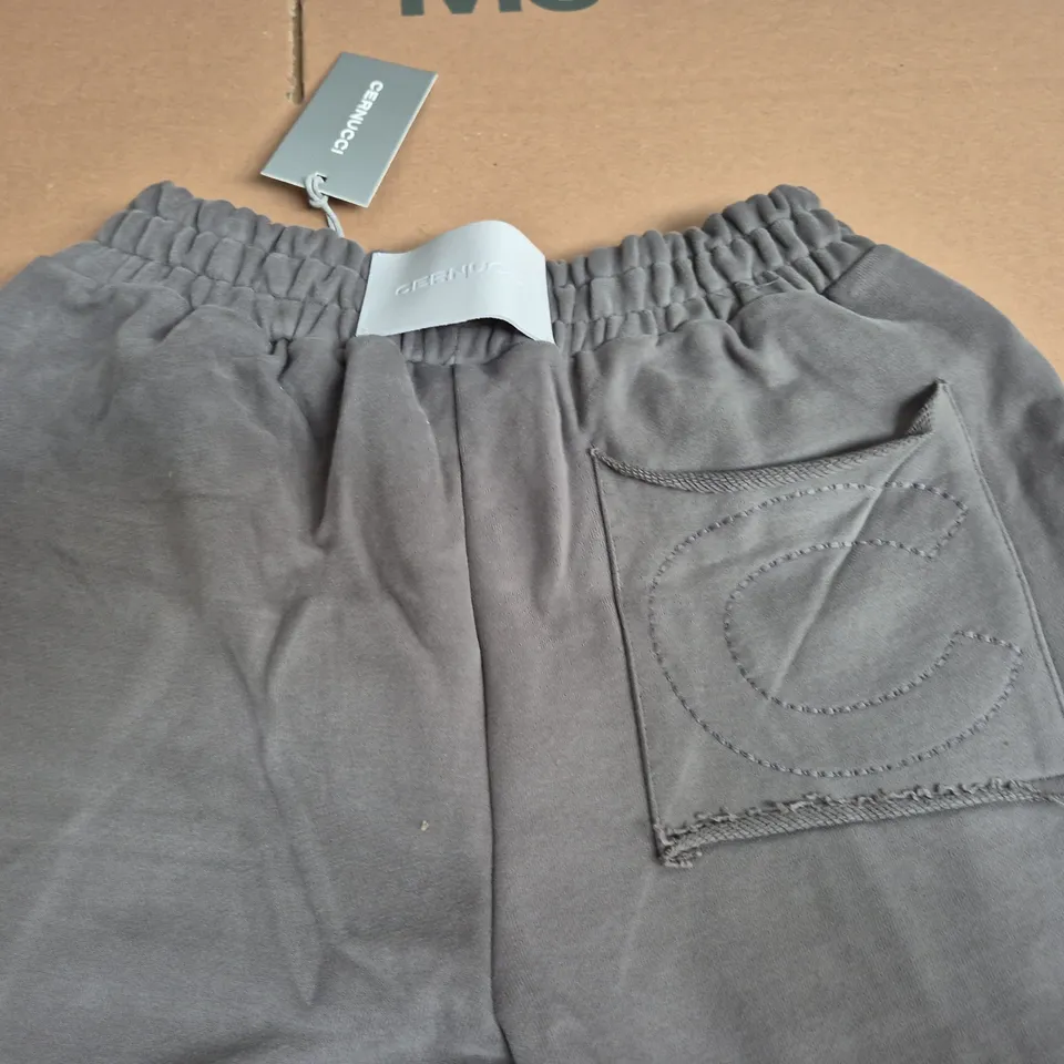 CERNUCCIEXPOSED SEAM WIDE LEG JOGGERS IN GREY - S