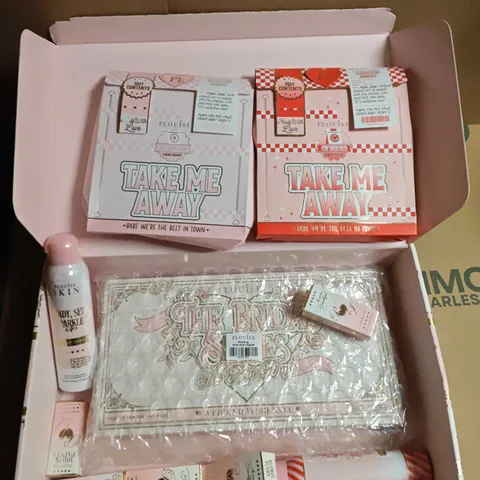 LOT OF 10 ASSORTED PLOUISE COSMETIC ITEMS TO INCLUDE EYE & FACE PALETTE, GLITTER SETTING SPRAY AND EYEBROW PAINT
