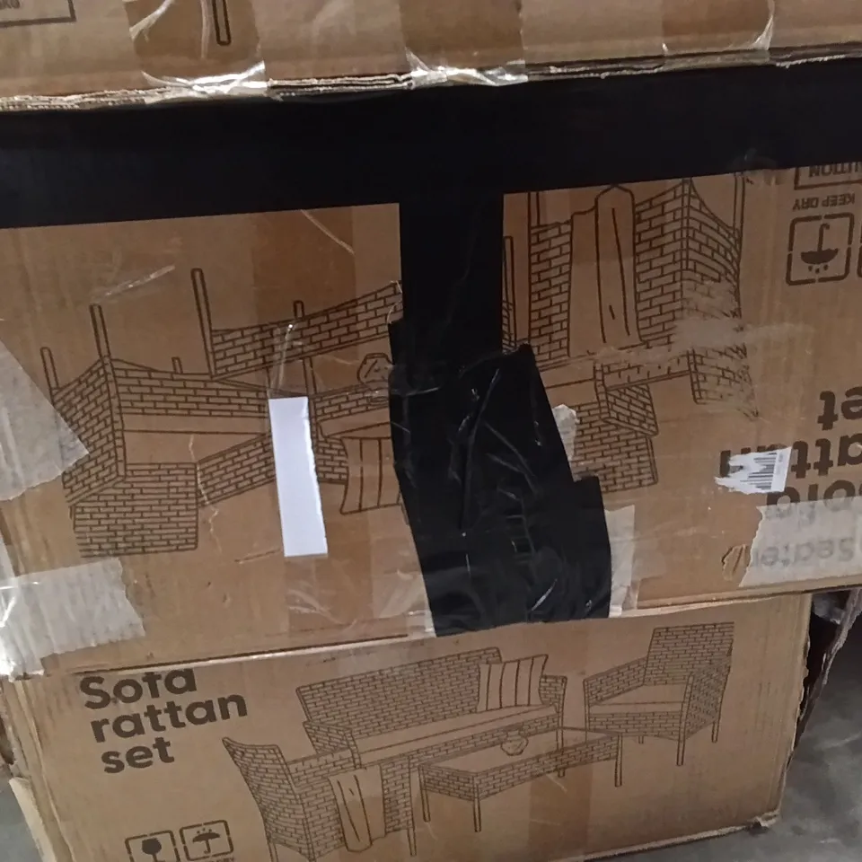 BOXED KEPLIN 4 SEATER SOFA RATTAN SET 