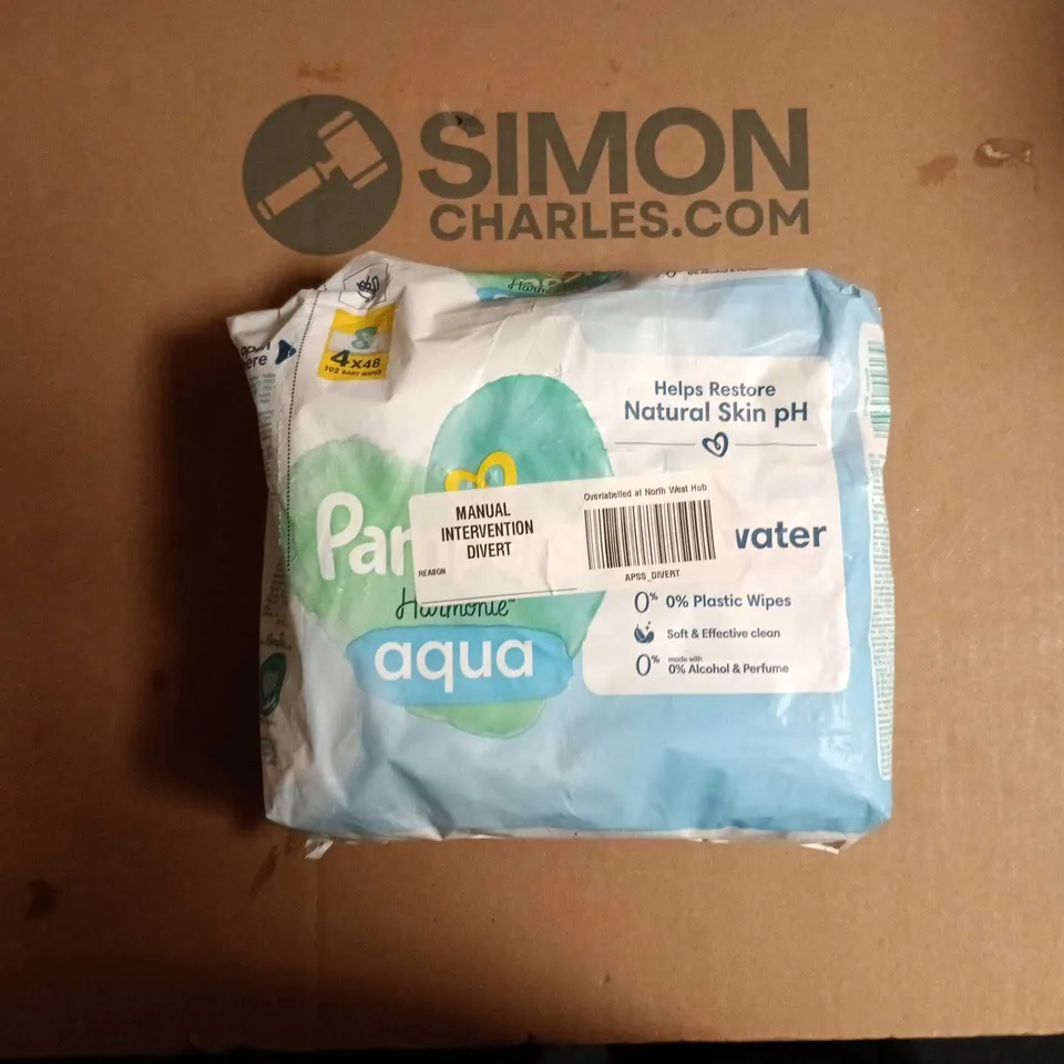 PAMPERS AQUA BABY WIPES – 4X48 PACK, NATURAL SKIN PH
