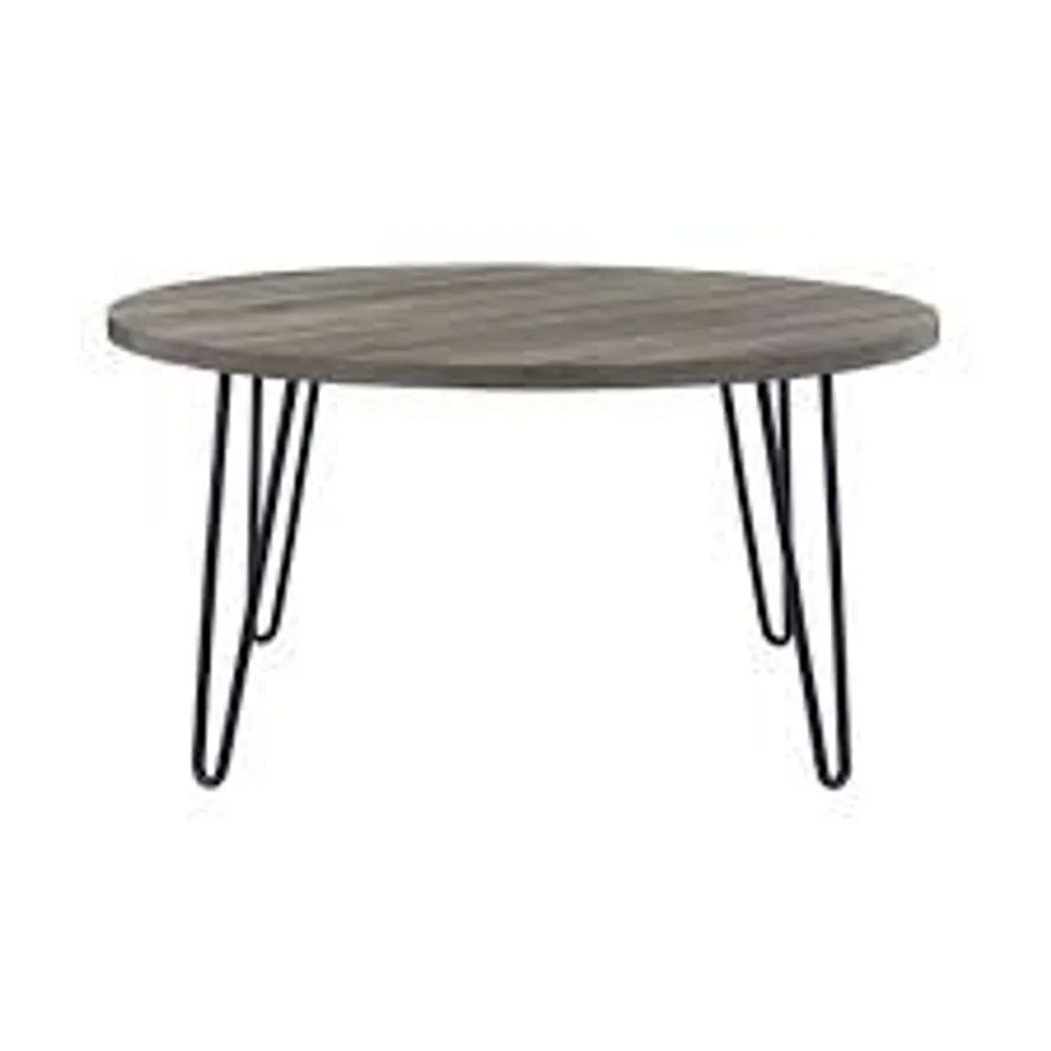 BOXED OWEN ROUND COFFEE TABLE GREY OAK