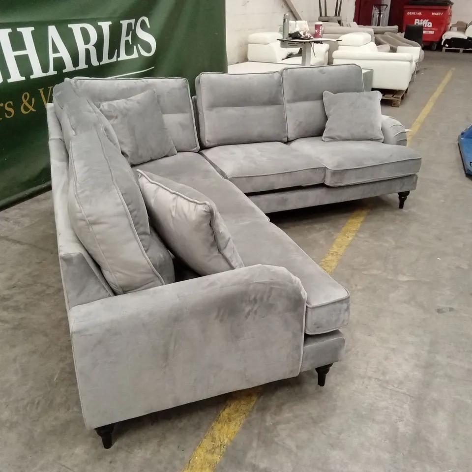 VICTORIA CORNER GROUP SOFA - GREY RRP £1119