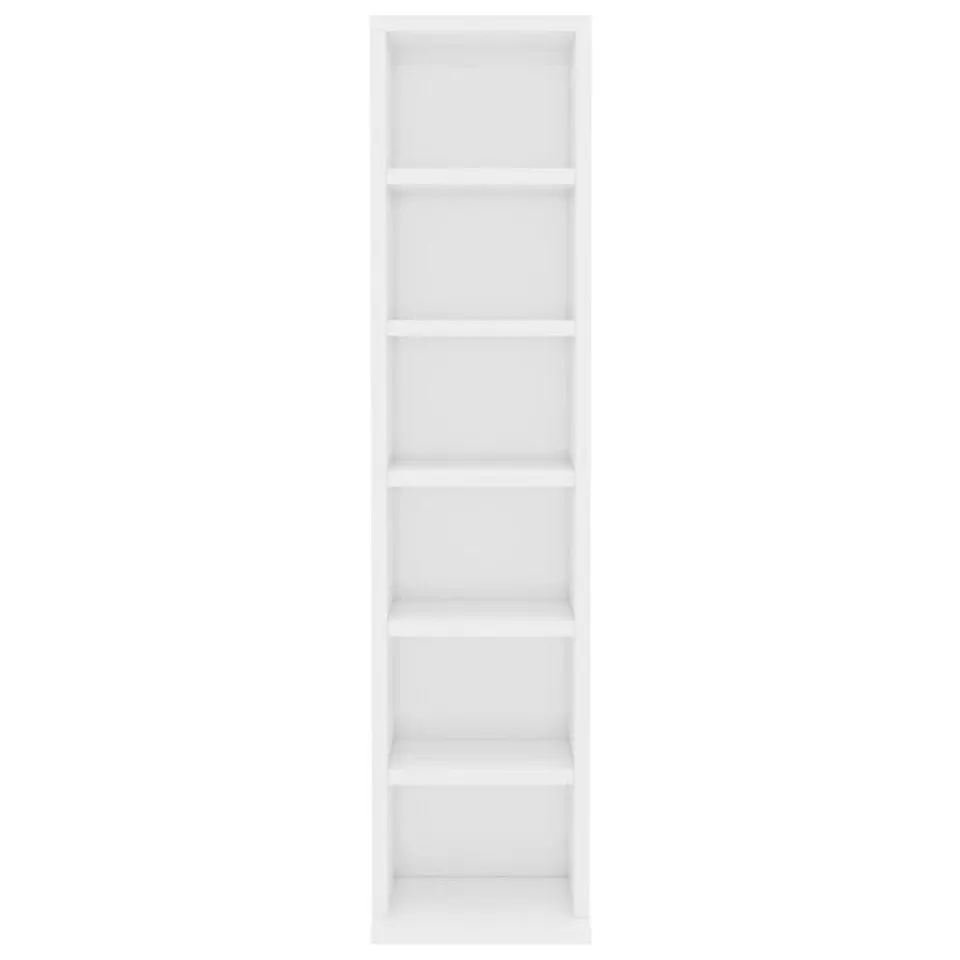 BOXED MULTIMEDIA STORAGE RACK - GLOSS WHITE FINISH