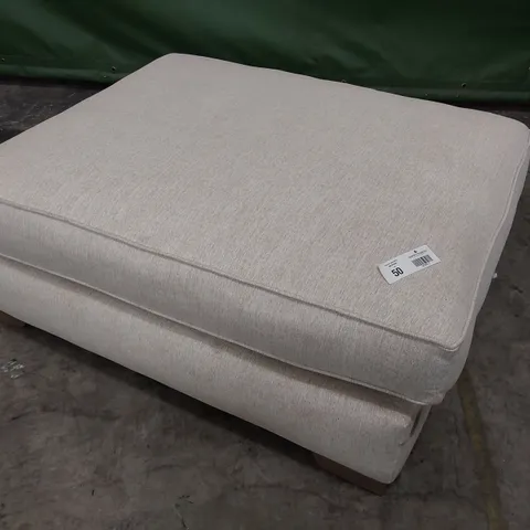 QUALITY BRITISH MADE LOUNGE Co LARGE FOOTSTOOL NATURAL FABRIC