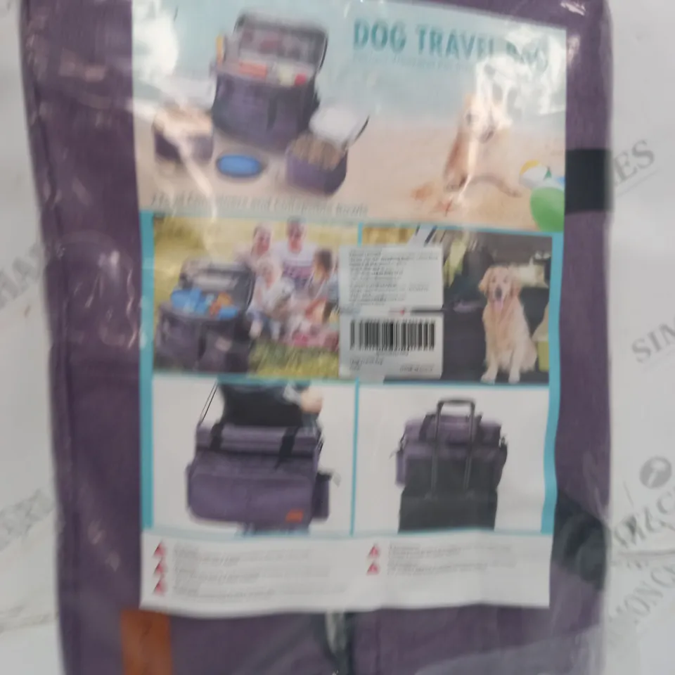 PURPLE DOG TRAVEL BAG, AIRLINE APPROVED PET TOTE ORGANIZER