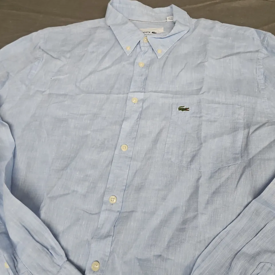 LACOSTE LONG SLEEVE BUTTON SHIRT - SIZE 2XL