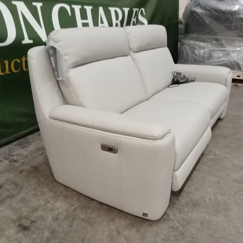 QUALITY DESIGNER ITALIAN MADE GIORGIA 3 SEATER LEATHER ELECTRIC RECLINER SOFA