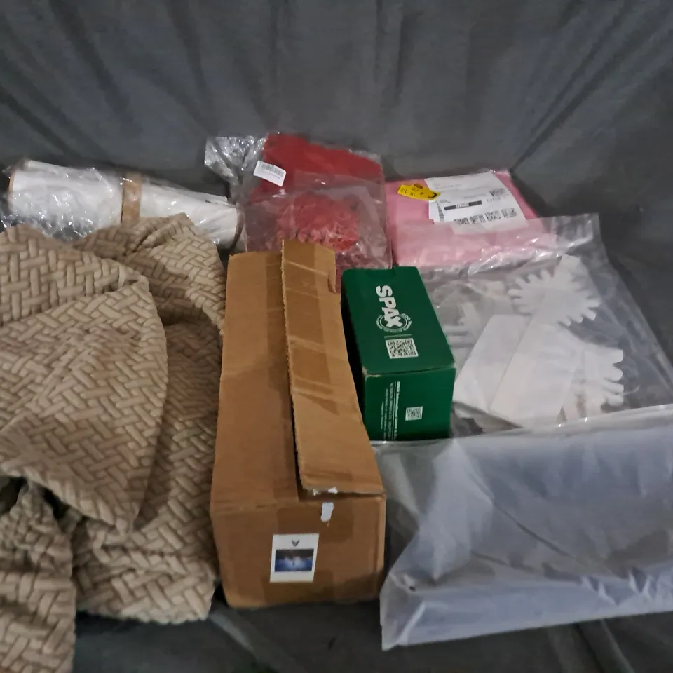 BOX OF APPROXIMATELY 15 ITEMS TO INCLUDE: THROWS & CRAFT PRODUCTS.